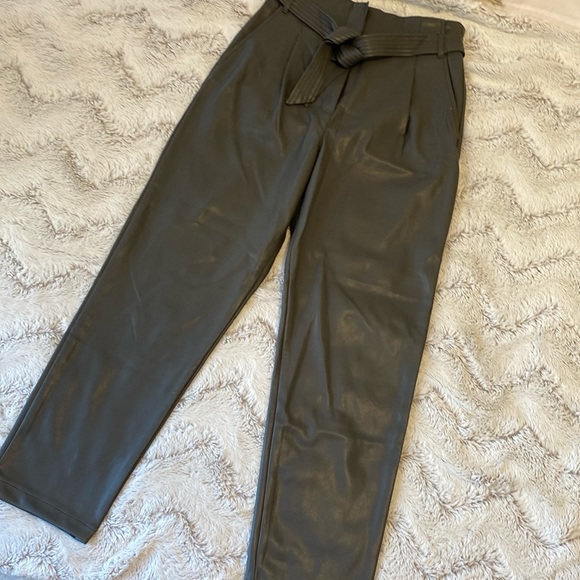 Dynamite Charcoal Leather Trowsers - Picture 1 of 4